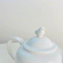 【茶具】白瓷英式紅茶壺-小鴨蓋鈕