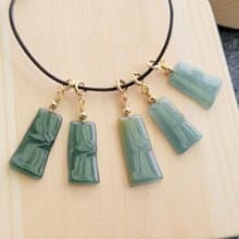 親翠 天然翡翠 瓜地馬拉冰意境棉小竹節鎖骨鏈