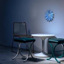 Origami 摺紙藍色 - 29公分手工有機掛鐘