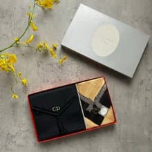 中古未使用品 Christian Dior 化妝包 方巾 禮盒