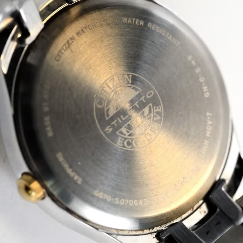 CITIZEN STILETTO Eco-Drive 女性用 ソーラー腕時計 ダイヤベゼル マザーオブパール文字盤 手錶