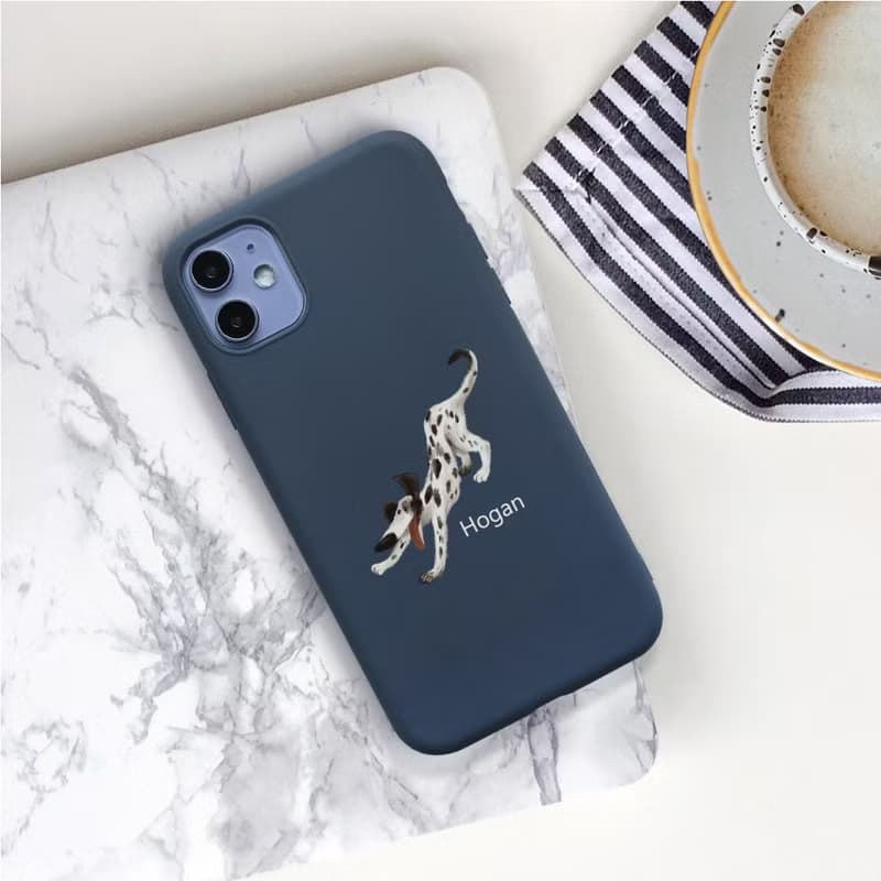 iPhone 11/11max/SE2/12/12mini寵物愛旅行可加字耐震磨砂手機殼