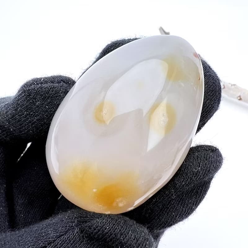 影花。風水擺件 一圖一物 療癒  l 瑪瑙晶洞蛋蛋 全拋 黃點花 l