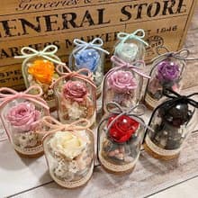 | 小夢境花藝 | 永生玫瑰花 玻璃器皿 日本大地農園永生小玫瑰