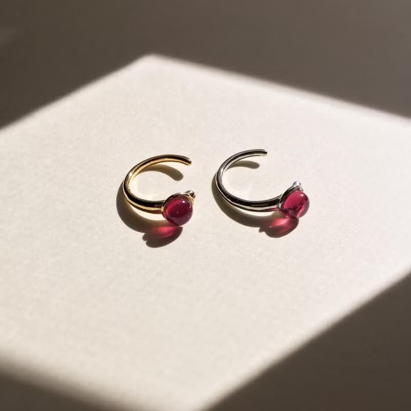 Ruby Ear Cuff Earrings