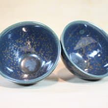 【送禮好物】富貴 藍晶釉對杯 茶碗 名家葉敏祥作品