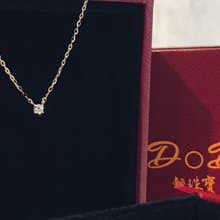 5分天然鑽石k金項鍊