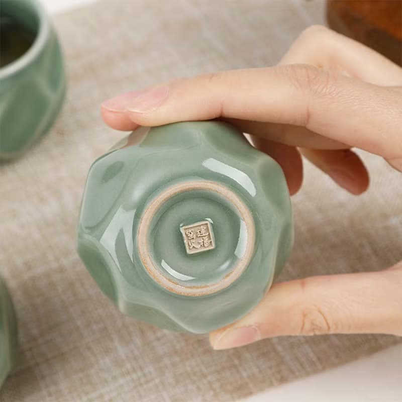 【聖誕禮盒】水立方龍泉手作青瓷中式組合茶器輕奢整套禮盒