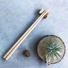 台灣檜木筷子+筷架