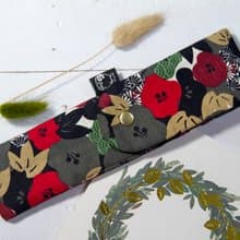 【Gi LAI】 6.5*26Cm環保雙層筷袋 餐具袋-山茶花