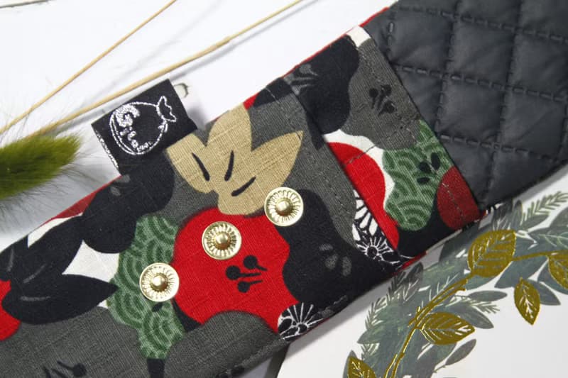 【Gi LAI】 6.5*26Cm環保雙層筷袋 餐具袋-山茶花