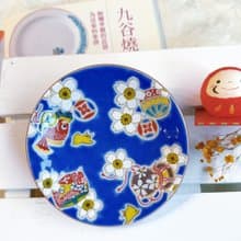 【九谷燒】青郊窯緣起小盤-櫻花緣起物
