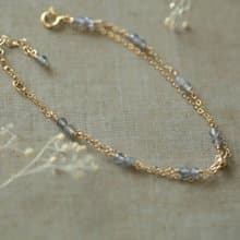 堇青石雙層手鍊│14KGF 天然石