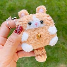 可愛手工原創貓咪耳機套鉤織女生禮物耳機套蘋果無線耳機AirPods