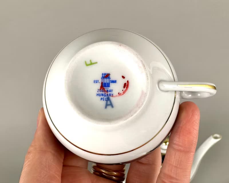 復古陶瓷茶咖啡具 Zsolney 匈牙利 1960 年代