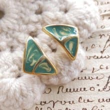 Vintage Jewelry 西洋古董飾品 摩登 復古 小巧對稱 針式耳環