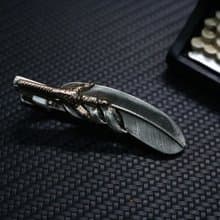 金屬羽毛精工領帶夾造型獨特領帶配件