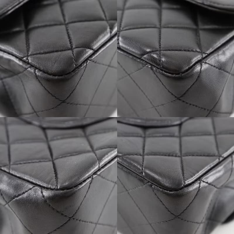 【日本直送】シャネル CHANEL 親子バッグ 親のみ ハンドバッグ マトラッセ ワンハンドル ラムスキン 黒 レディース【中古】