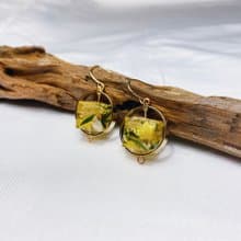 舒適圈 • 押花手工耳環
