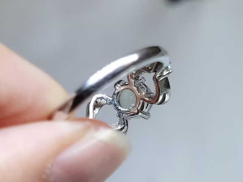 【親翠】天然翡翠 成熟時尚設計款白冰蛋銀戒 送禮首選