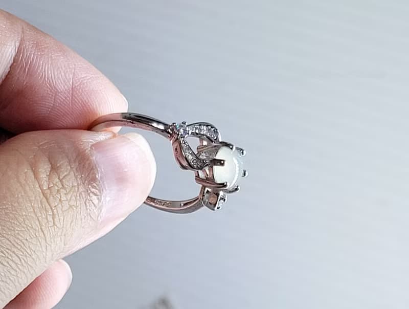 【親翠】天然翡翠 成熟時尚設計款白冰蛋銀戒 送禮首選