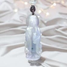 冰種飄花翡翠寶瓶觀音菩薩 | 天然緬甸玉翡翠A貨 | 送禮