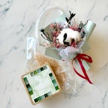 【現貨。聖誕節】馬賽克杯墊 石膏杯墊 小花束 交換禮物