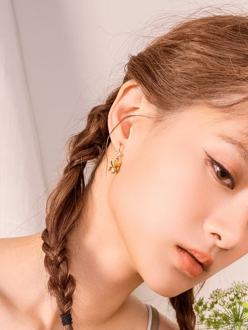 汐語系 | 貝沁 - 渡假風 夏日 海灘 貝殼 黃銅 花朵 抗敏耳環