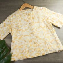 復古黃色上衣| 尺碼S | 婦女的老
