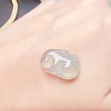 冰種翡翠小兔子 | 天然緬甸玉A貨翡翠 | 送禮