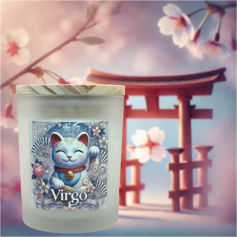 12星座 處女座香氛燭杯 招財貓與星座的創新結合 為生活增添幸福