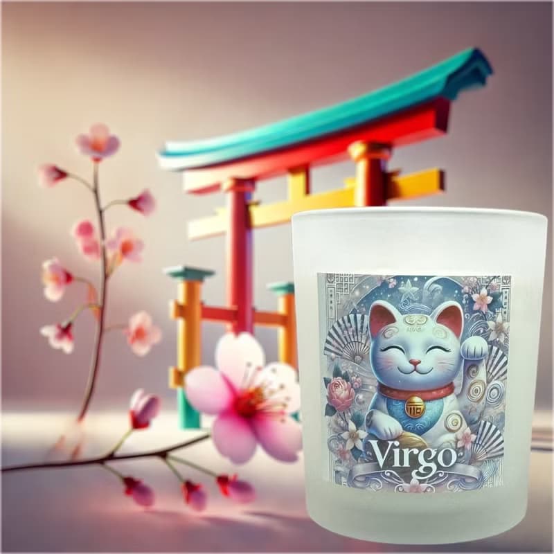 12星座 處女座香氛燭杯 招財貓與星座的創新結合 為生活增添幸福