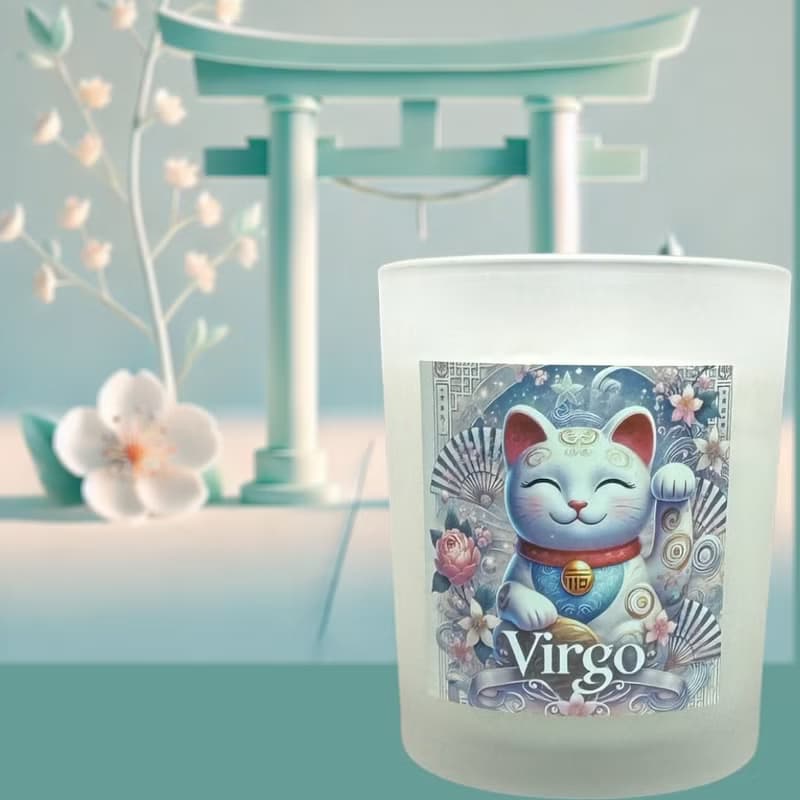 12星座 處女座香氛燭杯 招財貓與星座的創新結合 為生活增添幸福