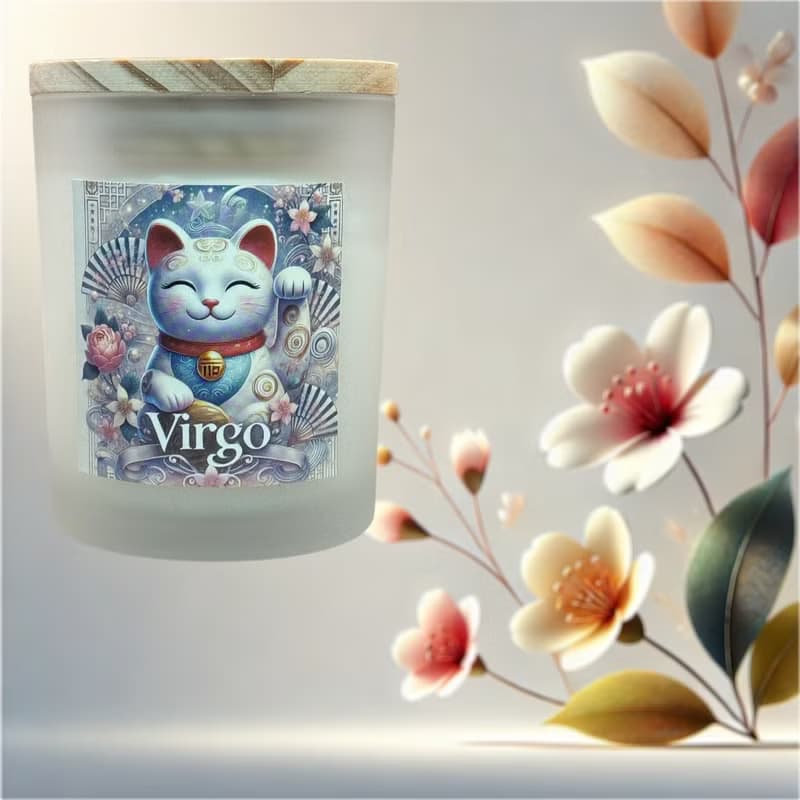 12星座 處女座香氛燭杯 招財貓與星座的創新結合 為生活增添幸福