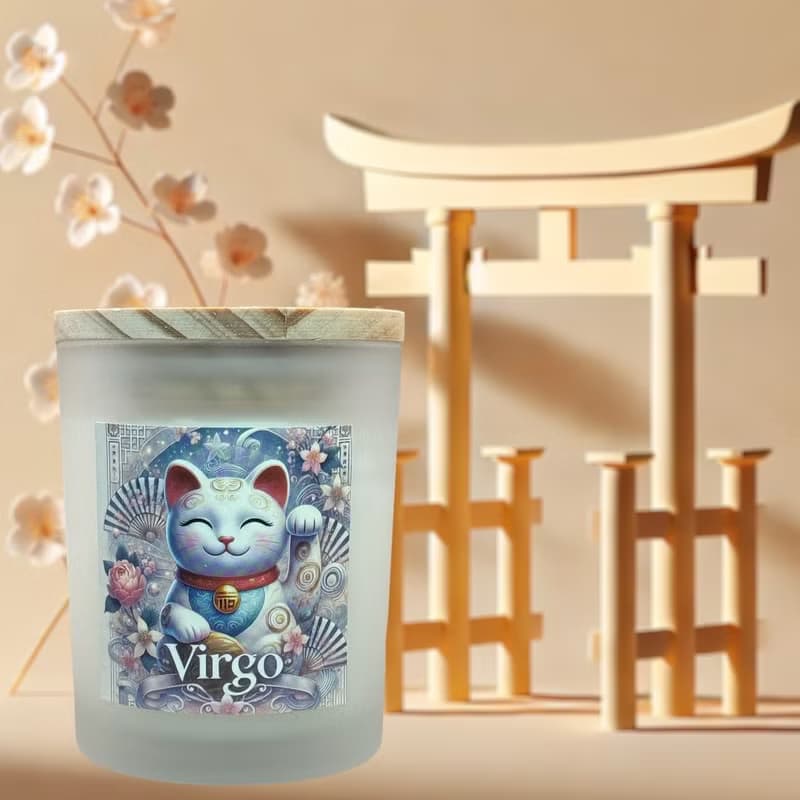 12星座 處女座香氛燭杯 招財貓與星座的創新結合 為生活增添幸福