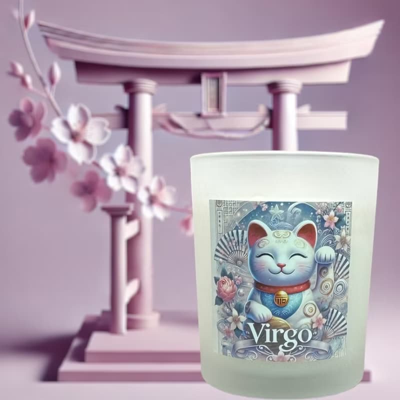 12星座 處女座香氛燭杯 招財貓與星座的創新結合 為生活增添幸福