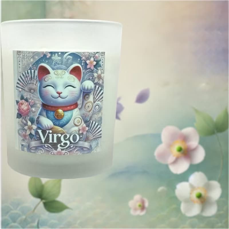 12星座 處女座香氛燭杯 招財貓與星座的創新結合 為生活增添幸福