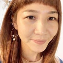 大小雙c線條黃銅線珍珠+後耳塞珍珠耳環_可改成夾式耳環