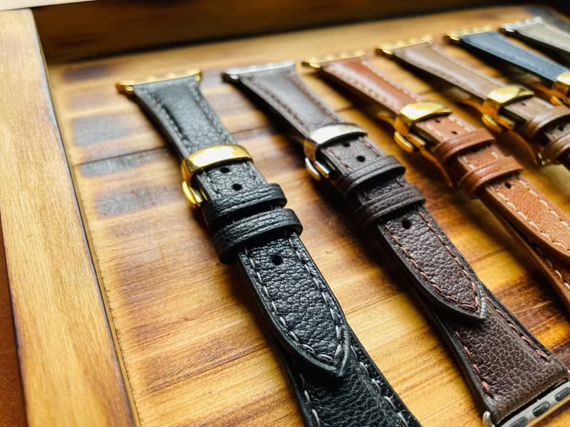 【Apple Watch 16mm 山羊皮 窄版 蝴蝶扣錶帶】各版本適用 Ultra