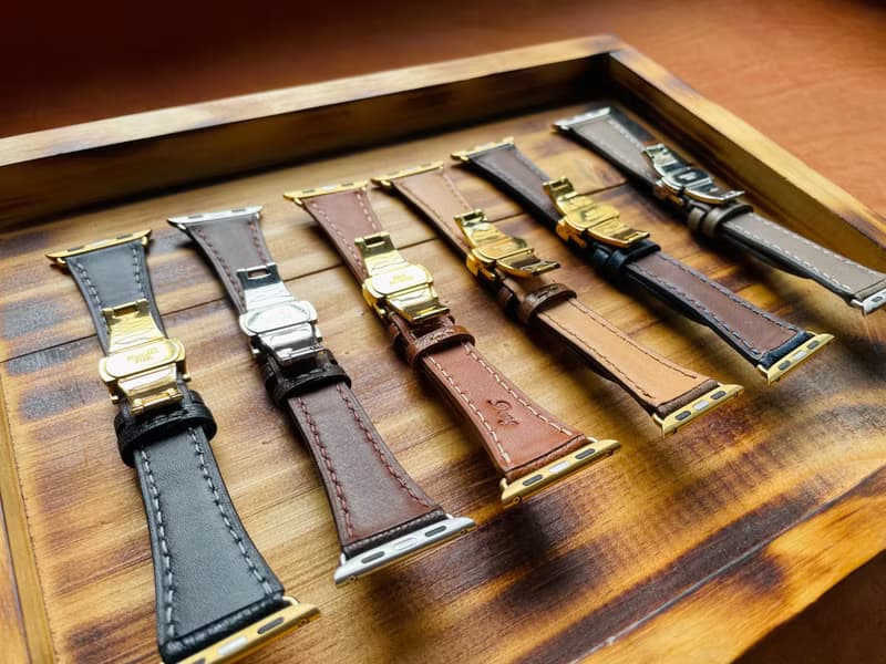 【Apple Watch 16mm 山羊皮 窄版 蝴蝶扣錶帶】各版本適用 Ultra