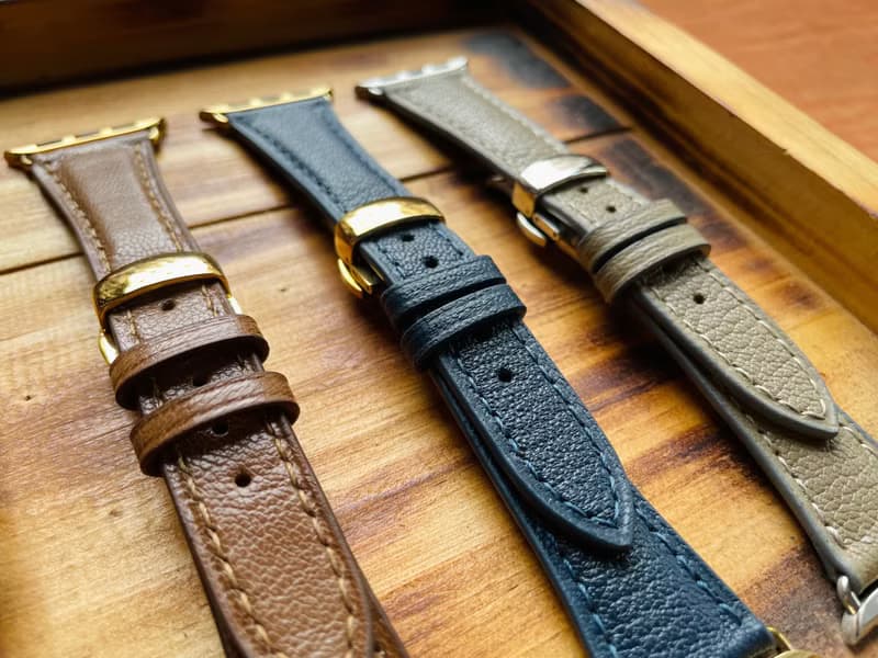 【Apple Watch 16mm 山羊皮 窄版 蝴蝶扣錶帶】各版本適用 Ultra