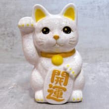 【晶桃迎祥】日本清水燒招財貓 | 花結晶 粉 - 開運 右