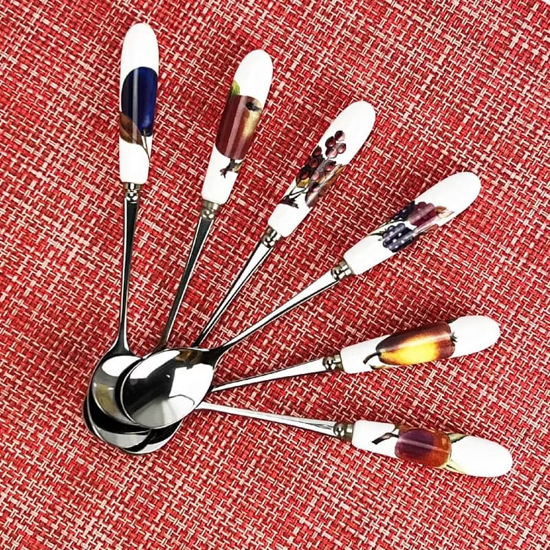 英國Portmeirion Botanic Pomona 水果系列-六入咖啡湯匙禮盒組