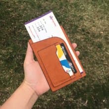 【Passport套/護照夾】橙啡色磨砂牛皮/旅行/多色可選/手工製造