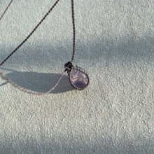 Amethyst Vintage Macrame Stone Necklace