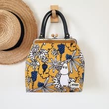 【Pinkoi x Moomin】姆明  塗鴨 3用大口金包 手提包 -黃 台灣製