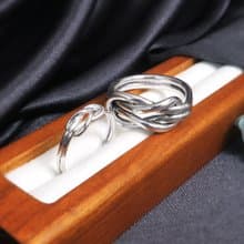 純銀 情侶對戒組 永結同心 迷你+寬版 情侶戒指