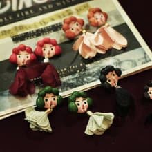 禮物俏皮短髮女孩-流蘇*耳釘*耳環*耳飾