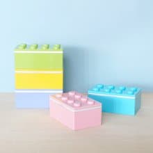 P:BLOCK 兒童 便當盒 積木造型 禮物 環保 便當 食物袋 野餐 日本