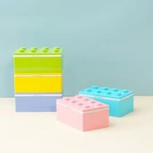 P:BLOCK 兒童 便當盒 積木造型 禮物 環保 便當 食物袋 野餐 日本